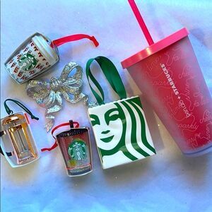 STARBUCKS Holiday Cup & Ornaments Bundle